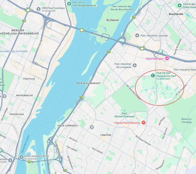 Parcours du cerf - carte