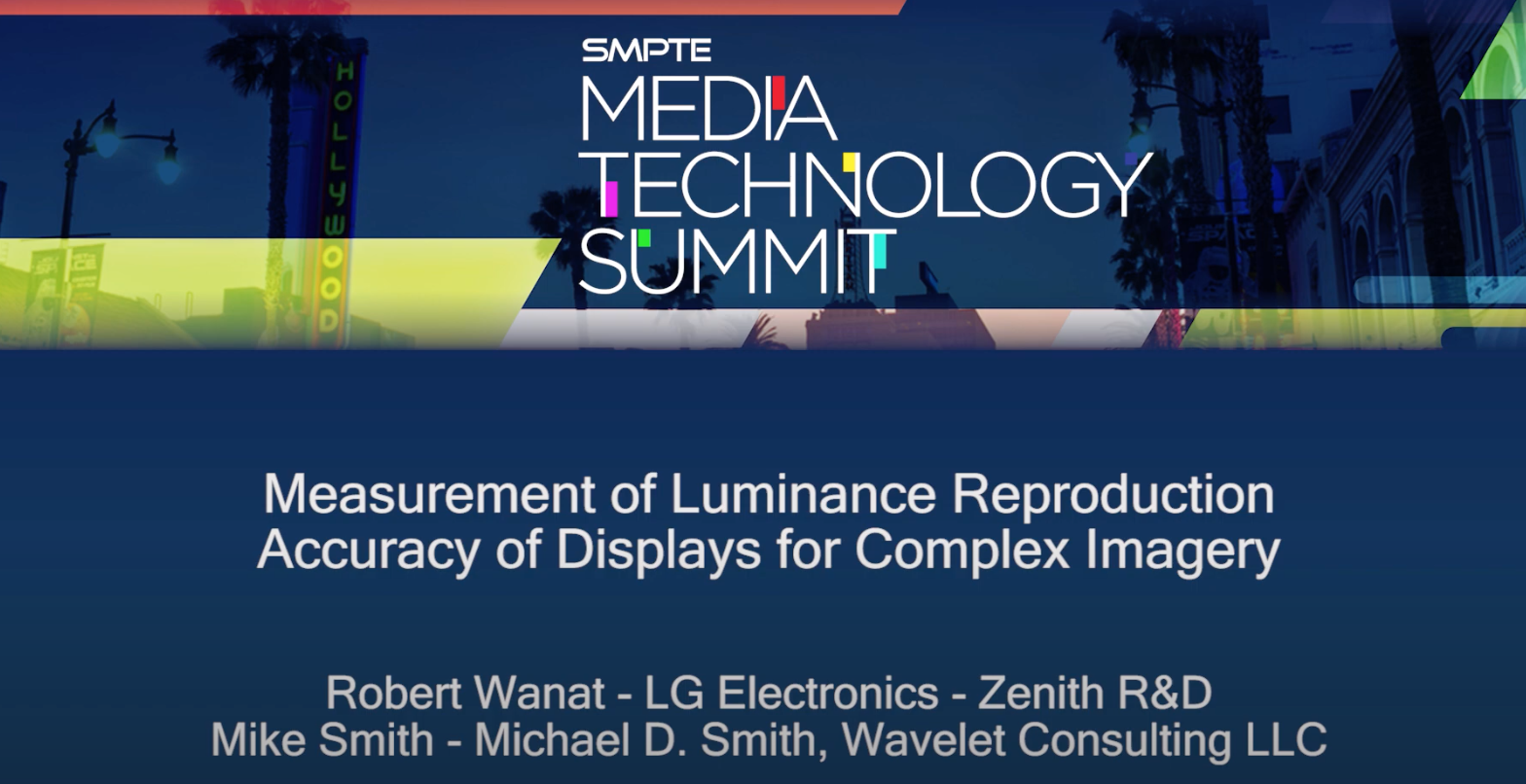 Measurement of Luminance Reproduction Accuracy of Displays for Complex Imagery