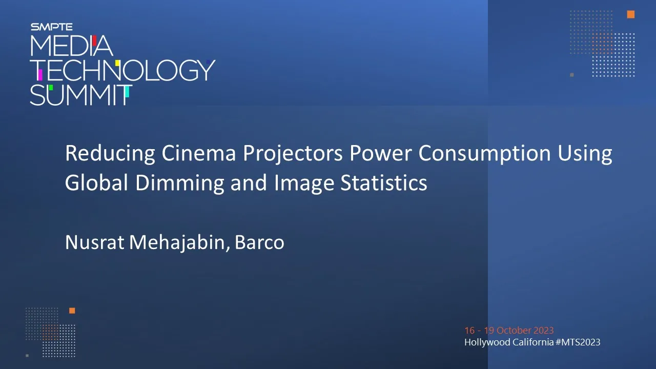 Reducing Cinema Projectors Power Consumption using Global Dimming and Image Statistics