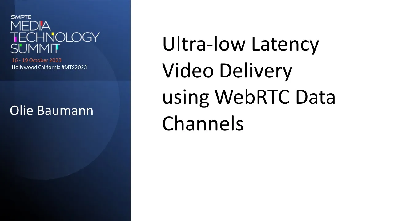 Ultra-low Latency Video Delivery using WebRTC Data Channels