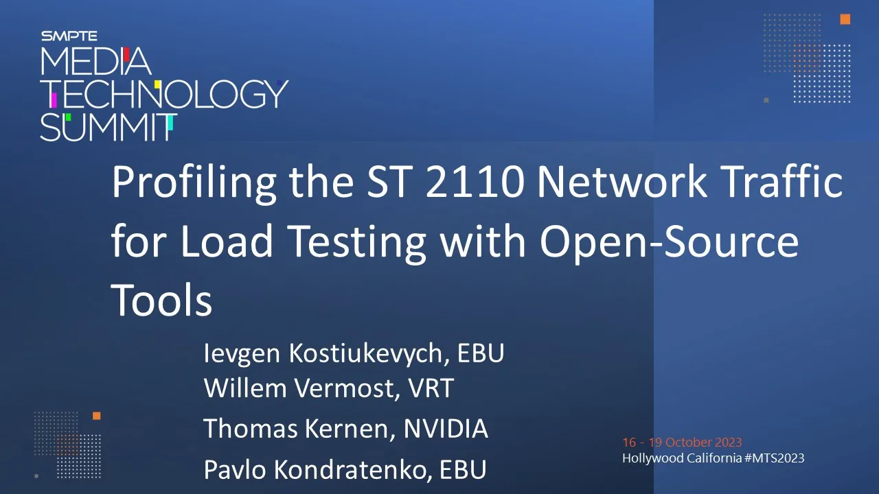 Profiling the ST 2110 Network Traffic for Load Testing with Open-Source Tools