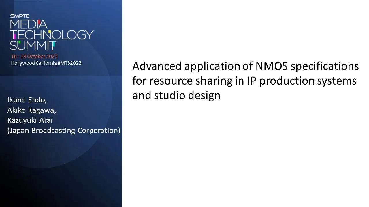 Advanced application of NMOS specifications for resource sharing in IP production systems and studio design