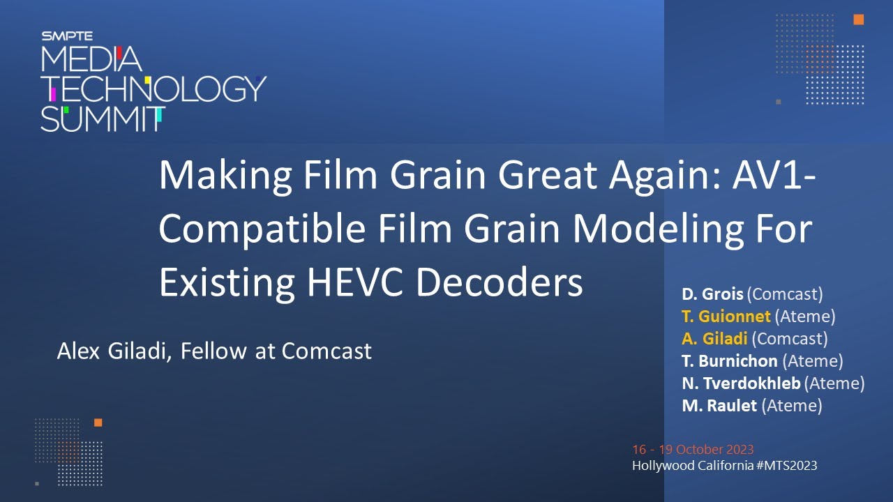Making film grain great again: AV1-compatible film grain modeling for existing HEVC decoders