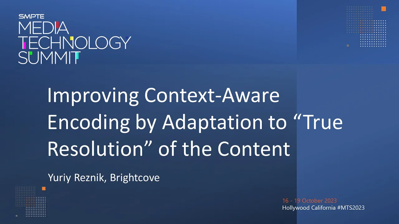 Improving Context-Aware Encoding by Adaptation to “True Resolution” of the Content