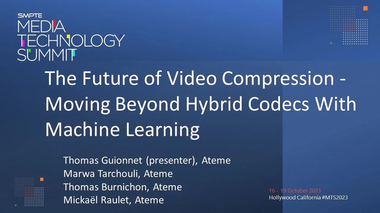 The future of video compression - Moving beyond hybrid codecs with machine learning