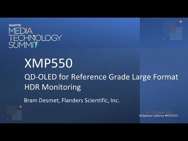 QD-OLED for Reference Grade Large Format HDR Monitoring